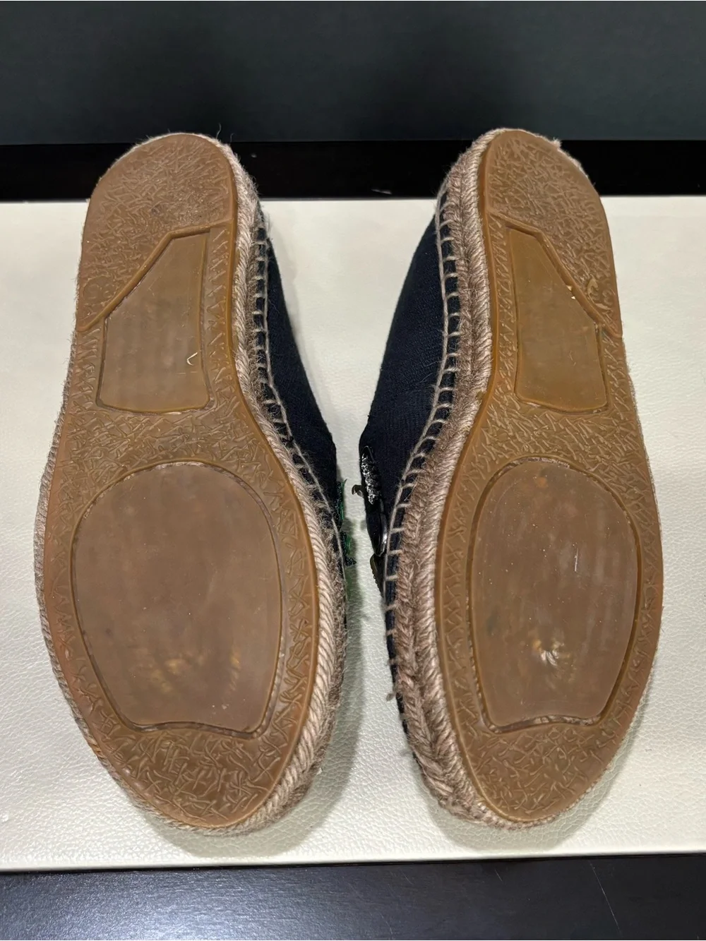 Marc Jacobs Espadrilles Embellished Black Canvas Size 35, 80s Retro Style Summer